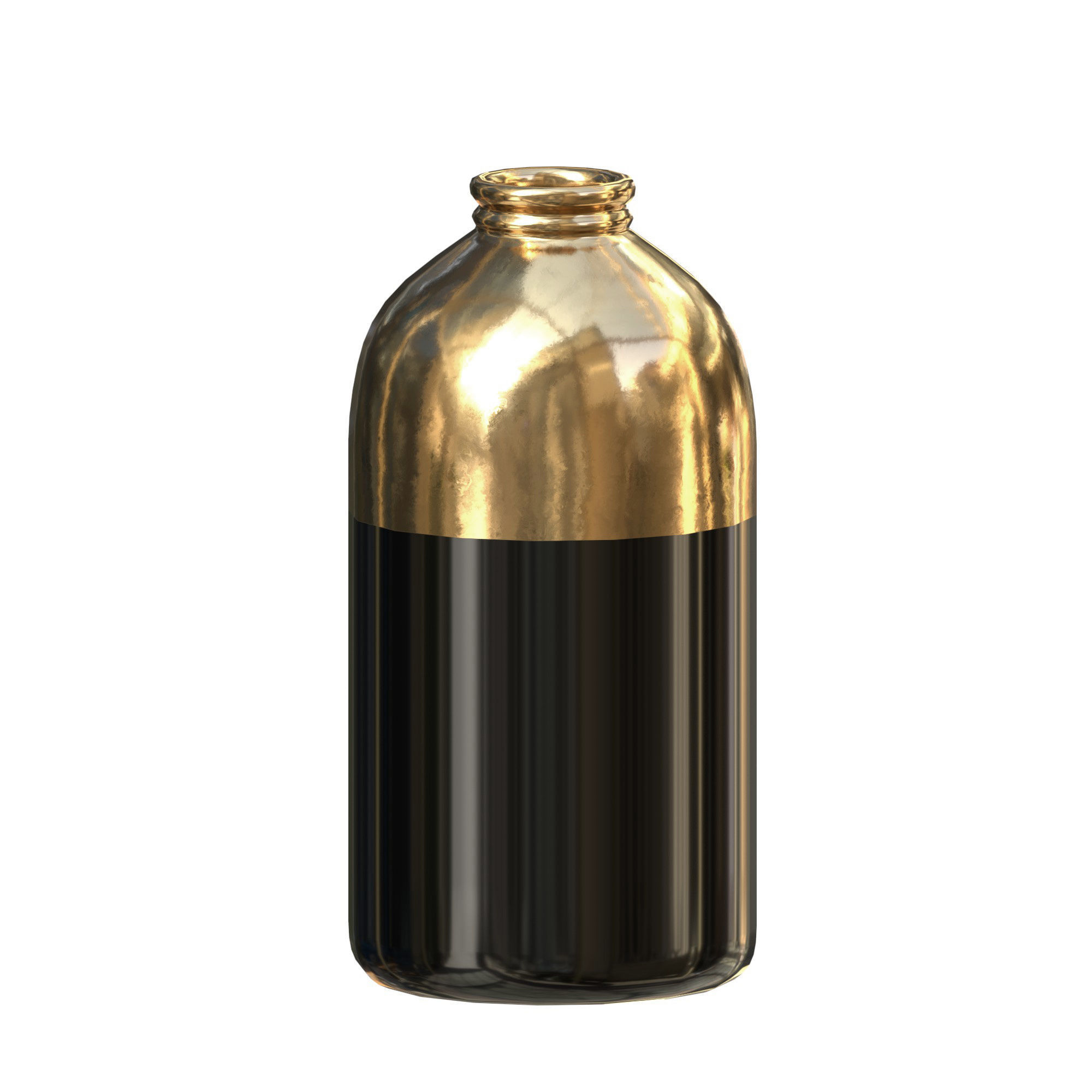 Black and Gold Decor Vase 3D model_2
