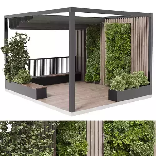 Landscape Furniture with Pergola and Roof garden 17
