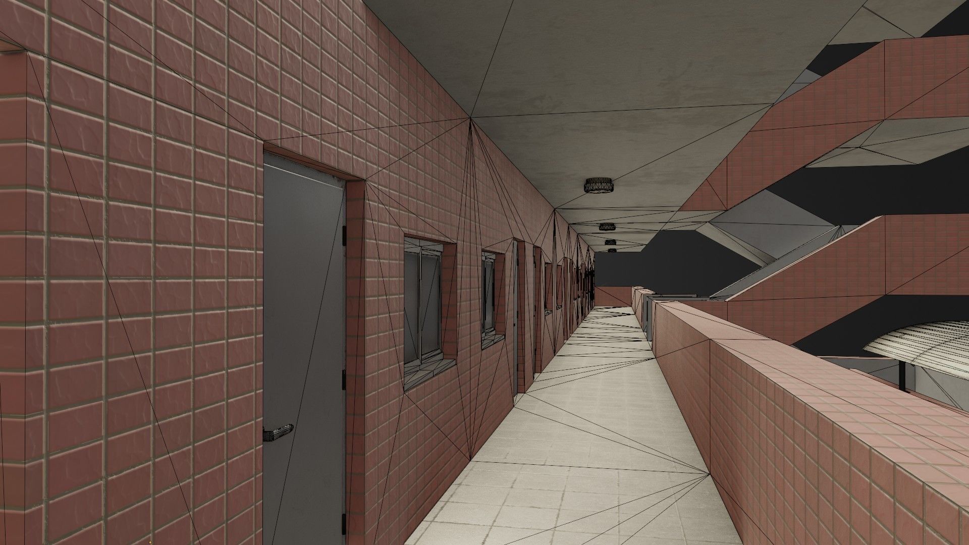 Apartment Building 03 Low-poly 3D model_2