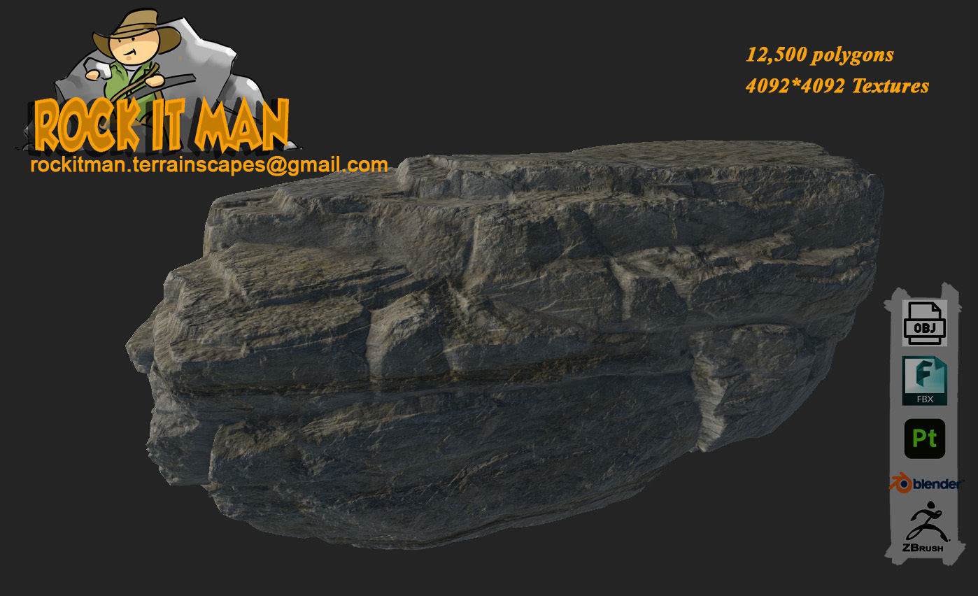 sharp flat 01 Low-poly 3D model_3