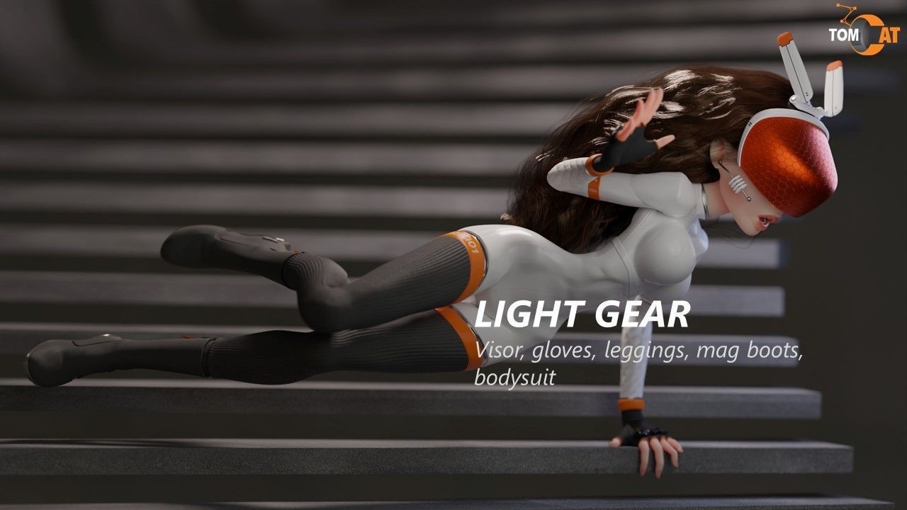Groovy Space Girl - Rigged character for Blender and Unity Low-poly 3D model_13