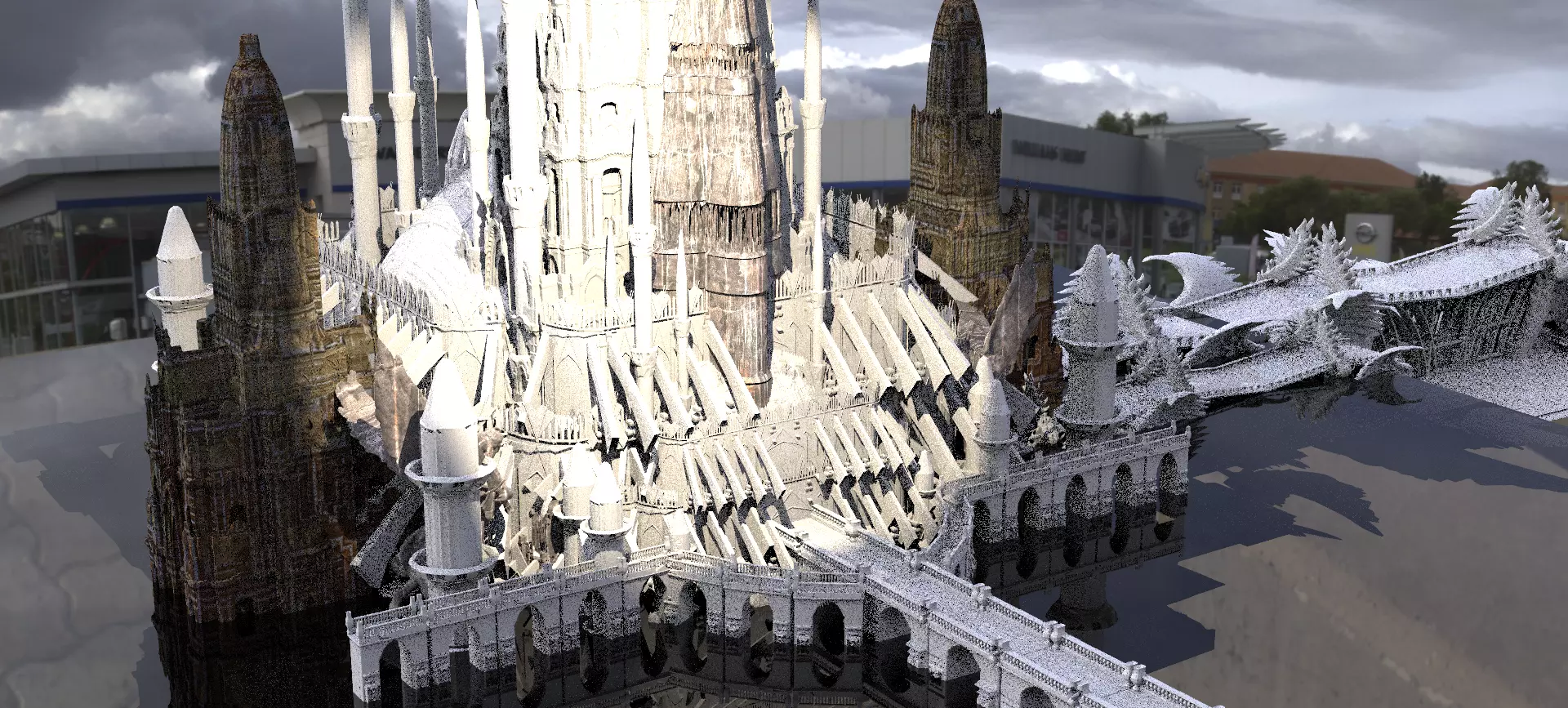 White Palace Emperors city 6 Kit bash 3D model