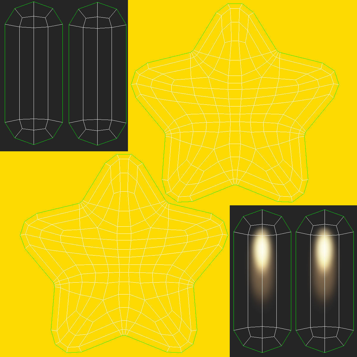 Mario Star Low-poly 3D model_7