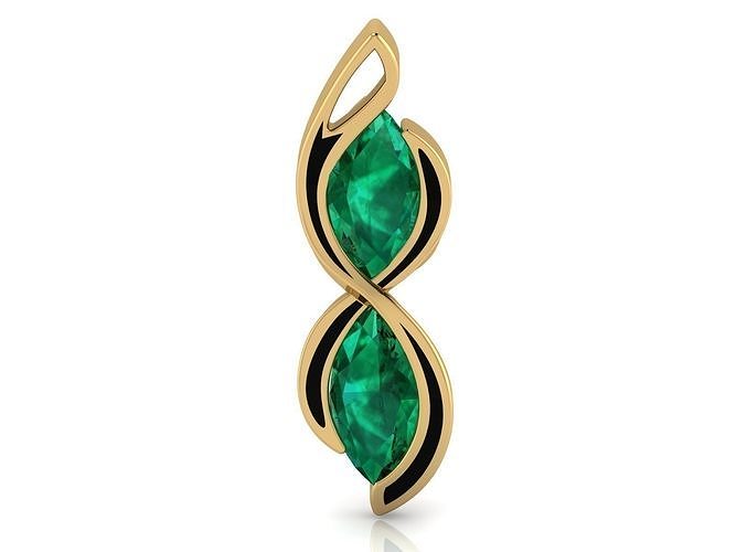 Marquise Emerald Pendant - Magical Talisman 3D print model