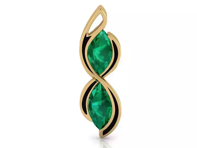 Marquise Emerald Pendant - Magical Talisman