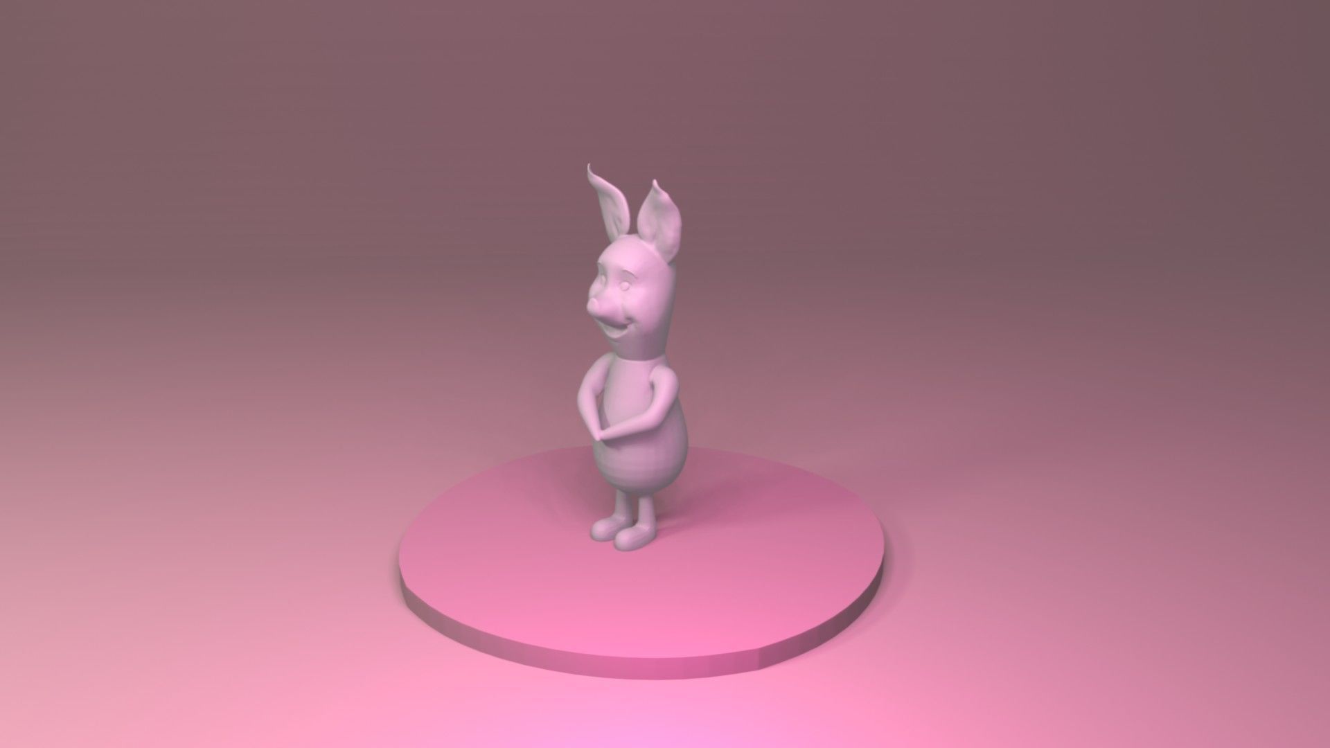 Piglet - Winnie the Pooh - High Res 3D print model_1