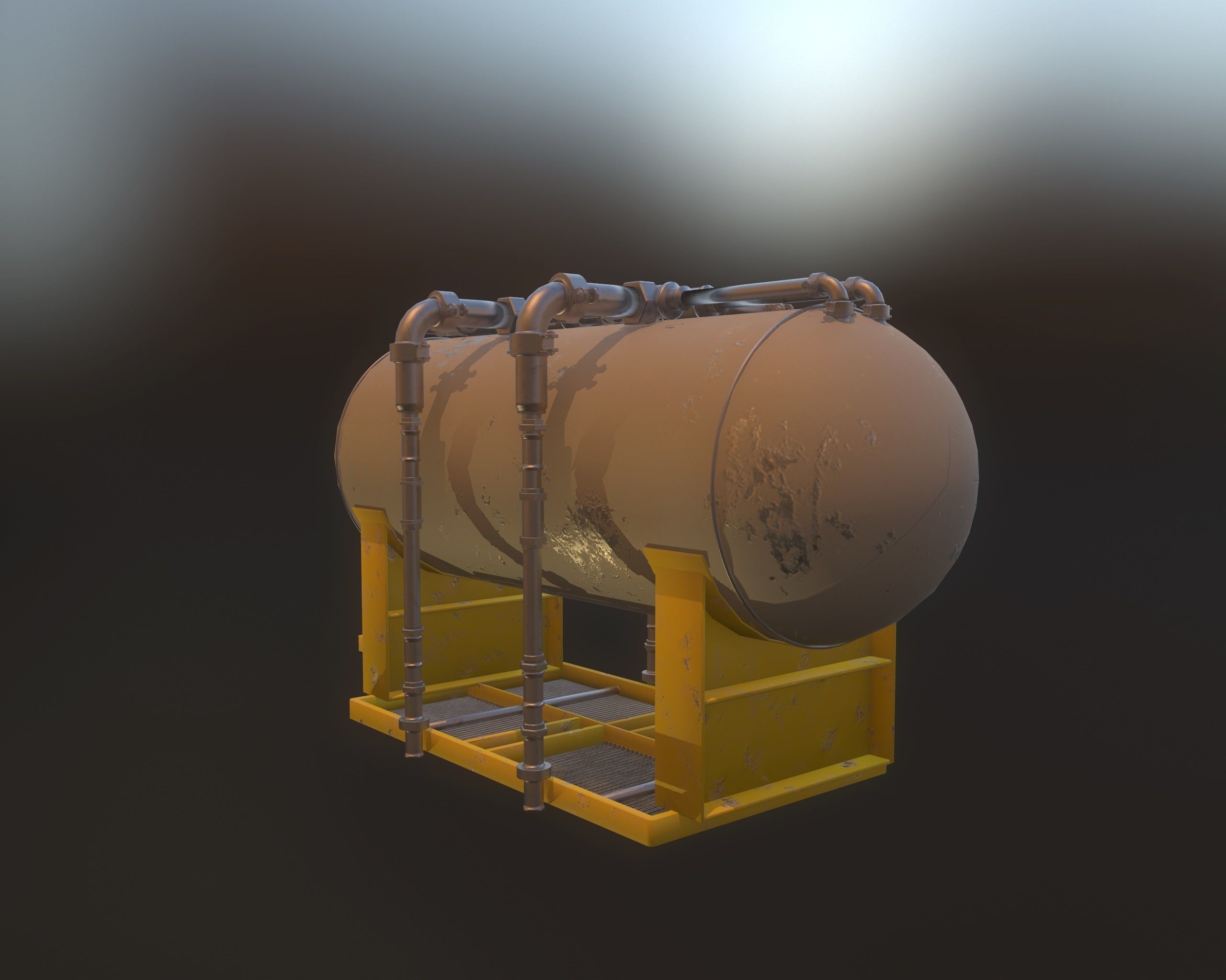 Gas Pump Low-poly 3D model_3