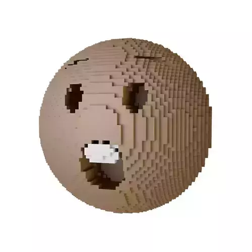 Voxel Astonished Face v1 004