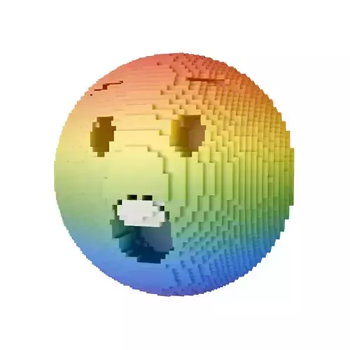 Voxel Astonished Face v1 007