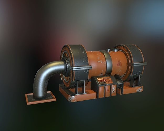 Power generator Low-poly 3D model