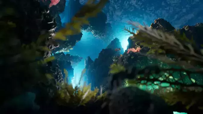 Aqua Coral Reef - Unreal Engine Environment Low-poly 3D model