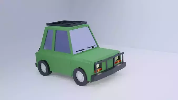 Low Poly Offroad car Free low-poly 3D model