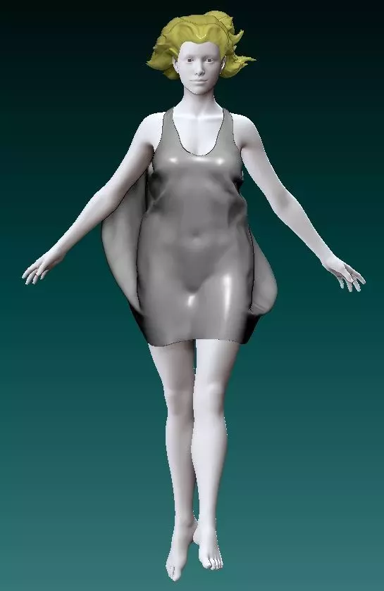 GIRL IN WIND 2 3D print model_0