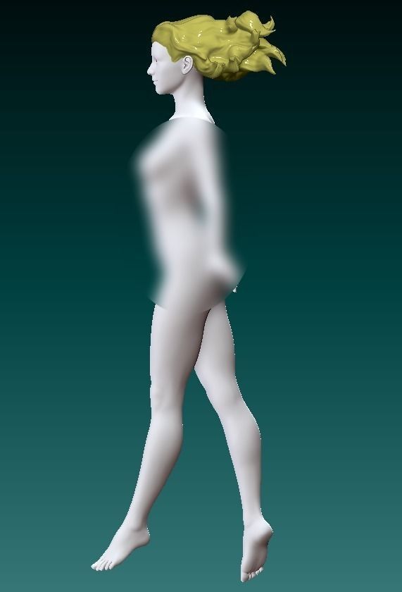 GIRL IN WIND 2 3D print model_6