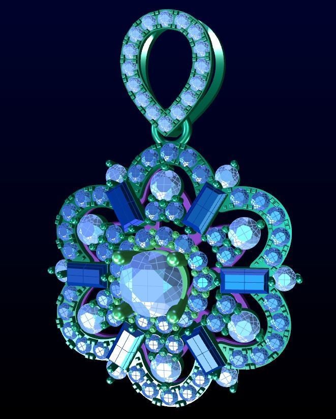 Cluster Halo Pendant 3D print model_2