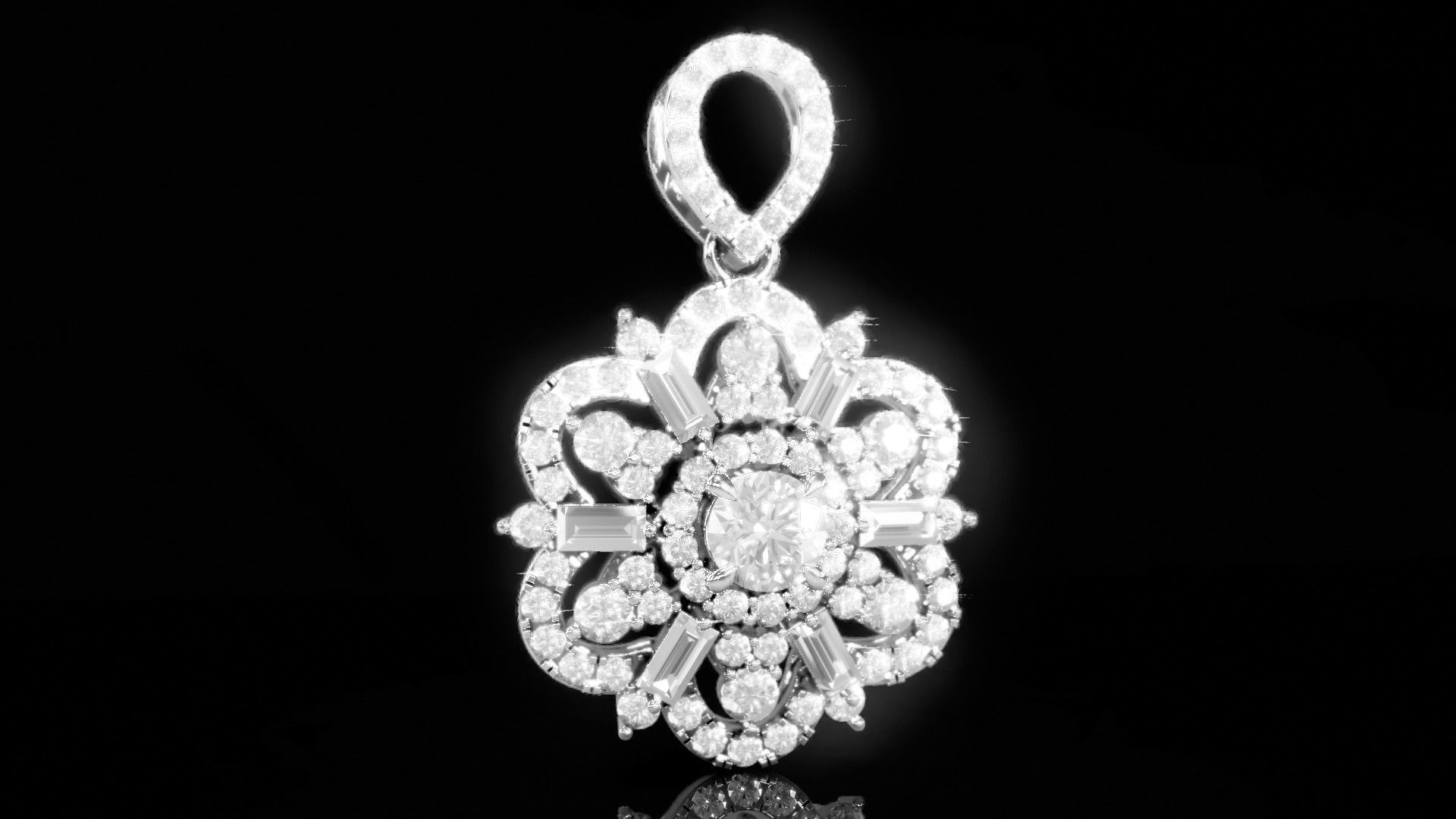 Cluster Halo Pendant 3D print model_1