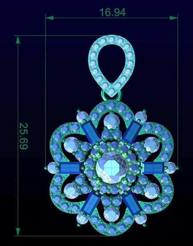 Cluster Halo Pendant 3D print model_3