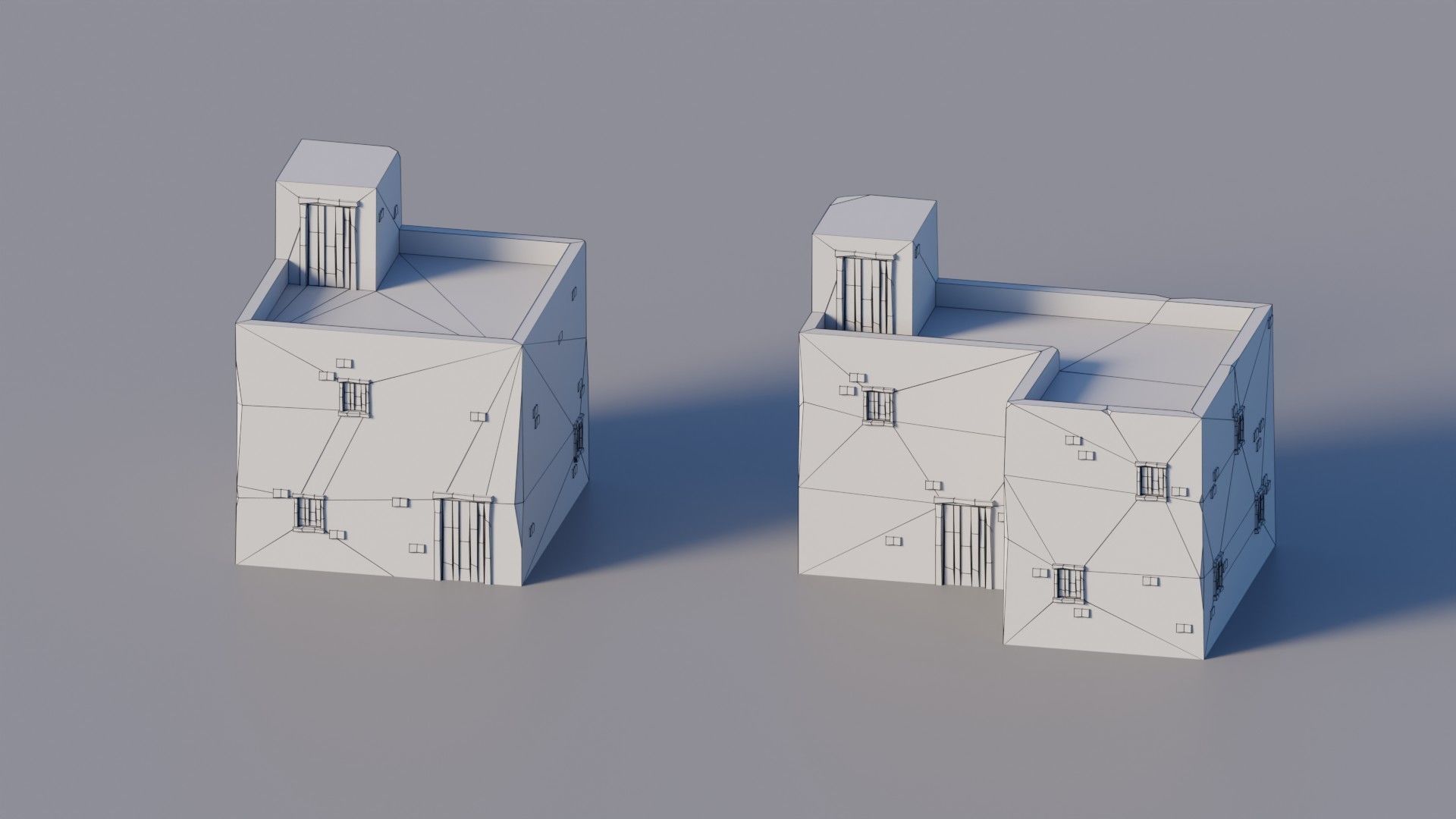 10 Desert Homes Pack  - Lowpoly Low-poly 3D model_7