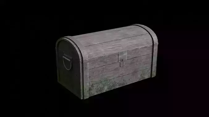 Mossy Water Damaged Treasure Chest 4K