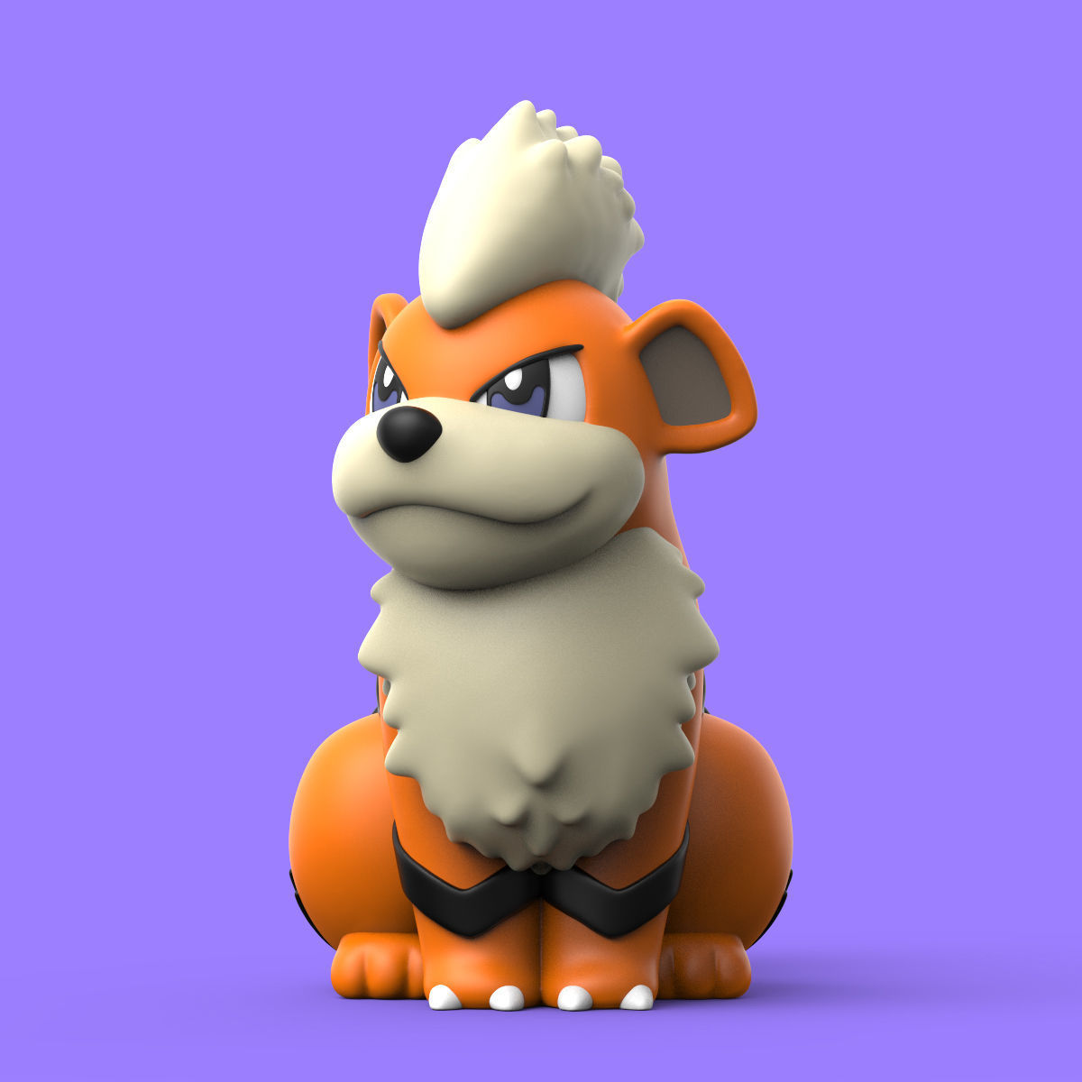 POKEMON - GROWLITHE 3D print model_5