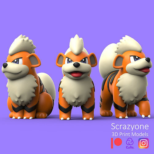 POKEMON - GROWLITHE 3D print model