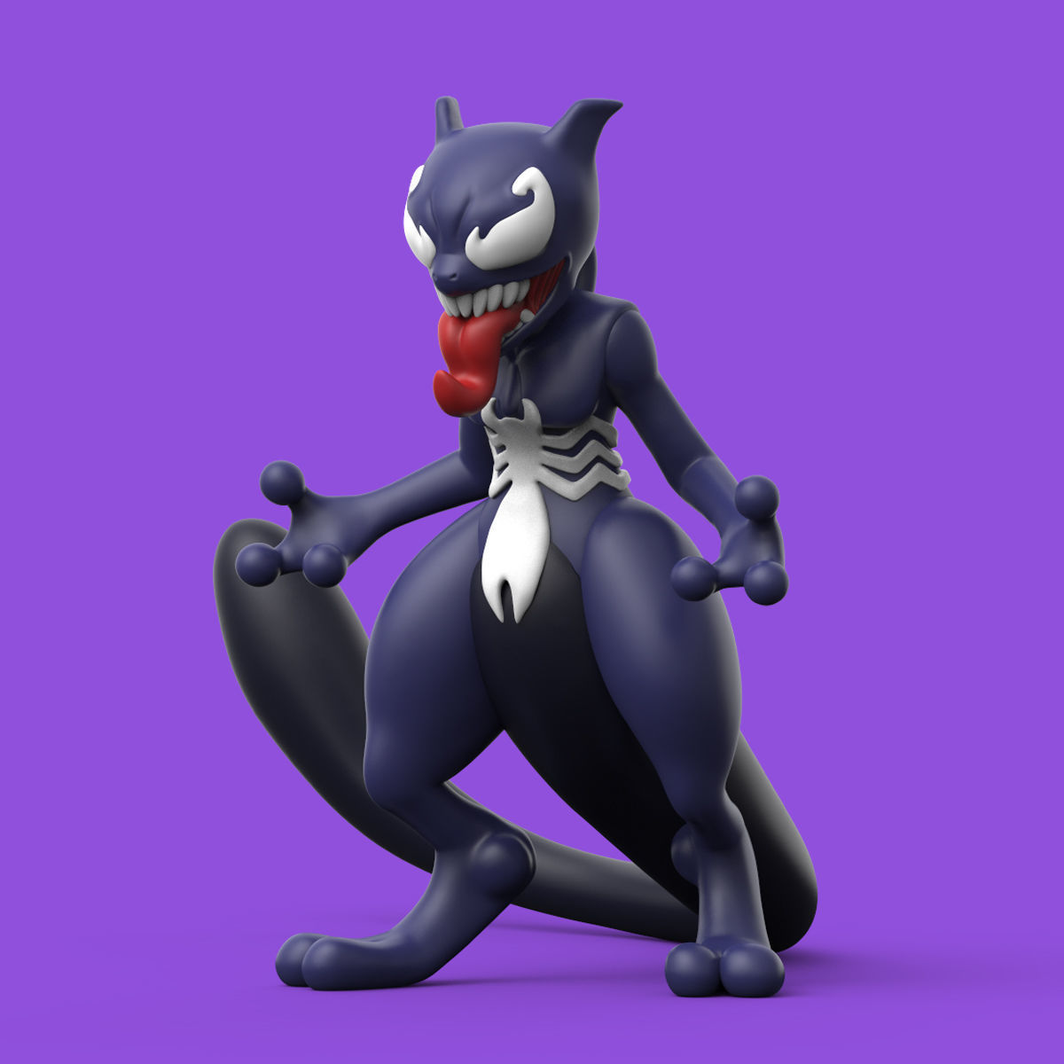 POKEMON - VENOM MEWTWO 3D print model_2