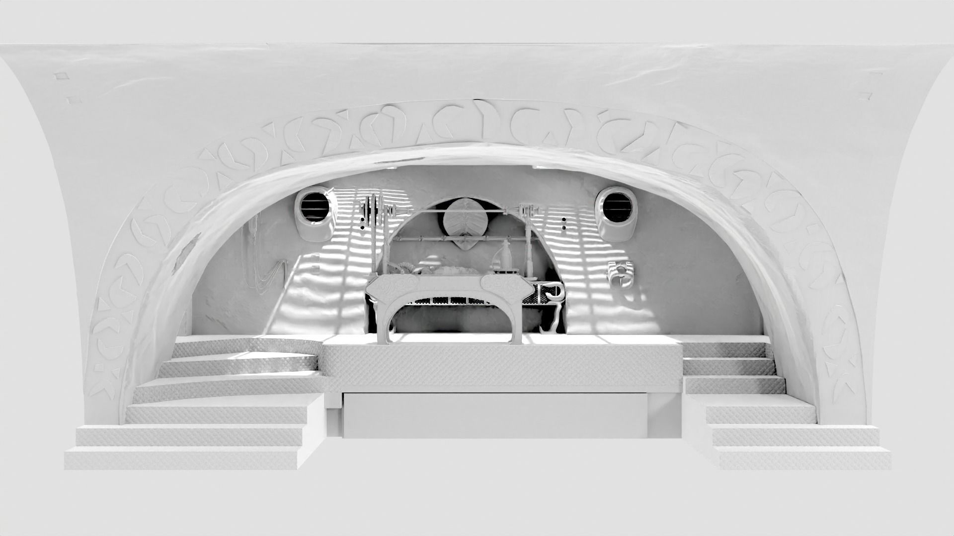 Jabbas Throne Area - complete set - 1-18 Hasbro Kenner 3D Model Collection_24