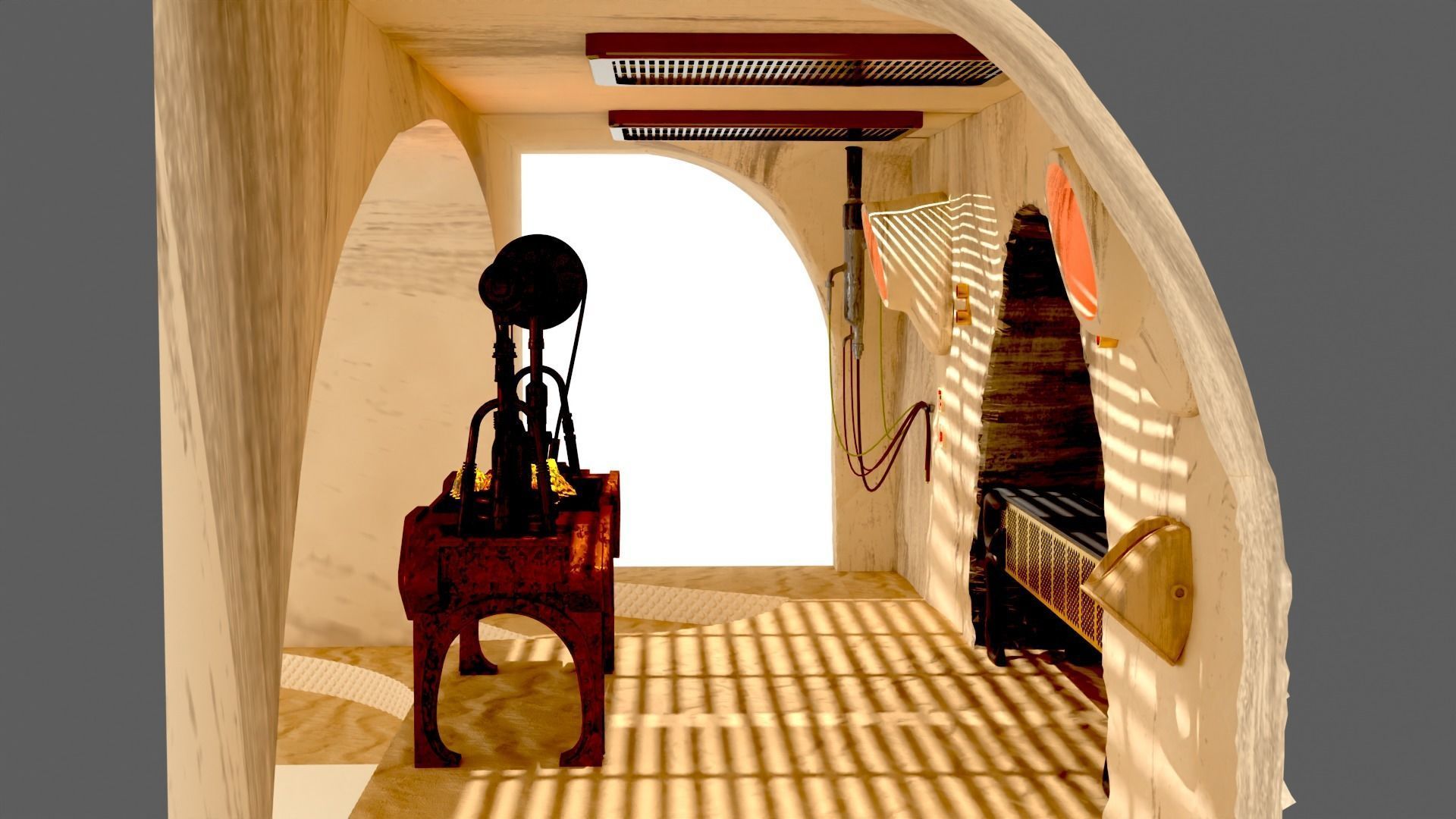 Jabbas Throne Area - complete set - 1-18 Hasbro Kenner 3D Model Collection_23