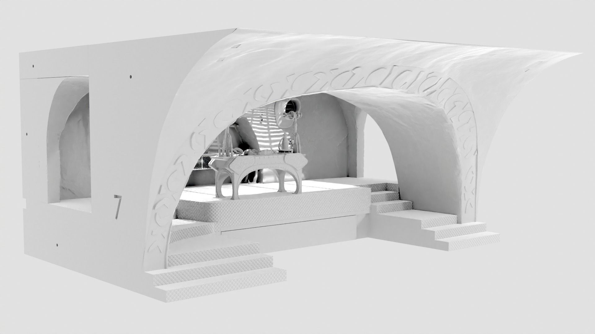 Jabbas Throne Area - complete set - 1-18 Hasbro Kenner 3D Model Collection_27