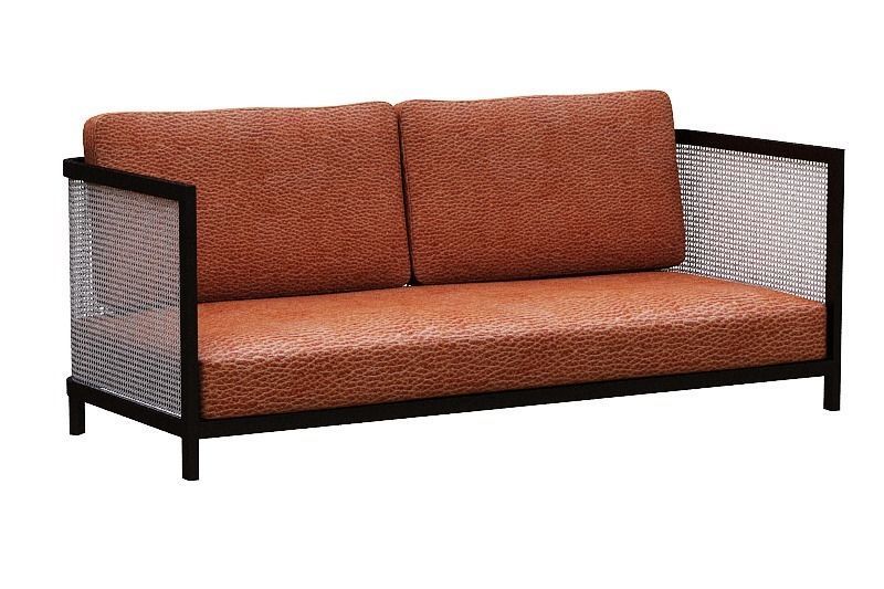 contemporary sofa Low-poly 3D model_1