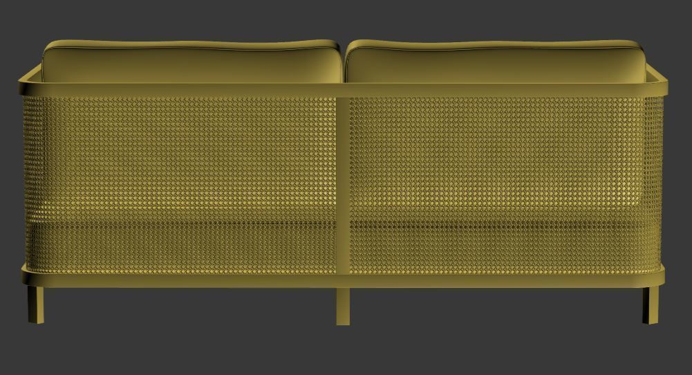 contemporary sofa Low-poly 3D model_11