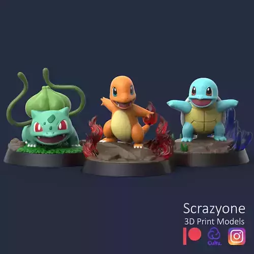 POKEMON - BULBASAUR CHARMANDER SQUIRTLE PACK