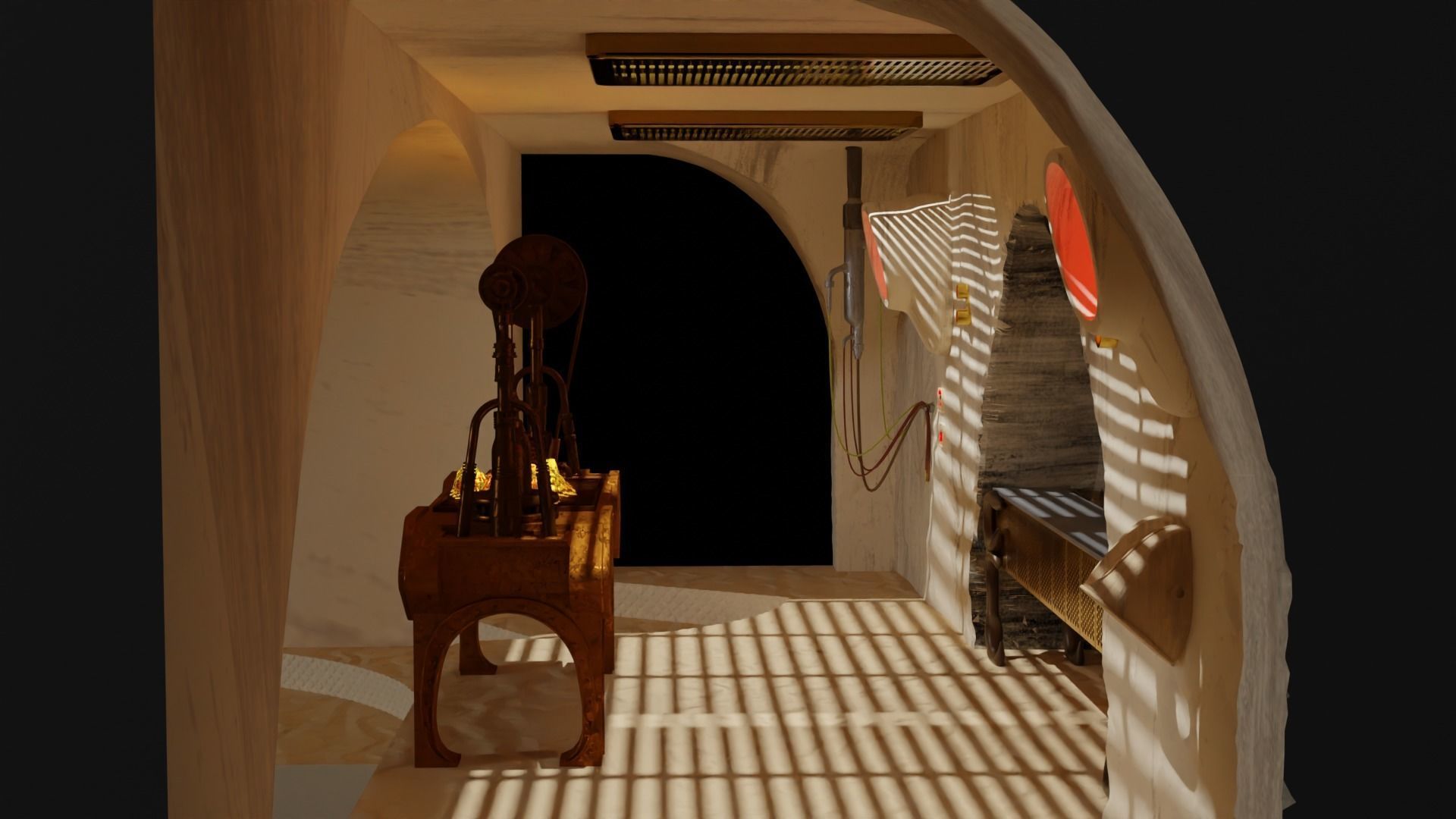 Jabbas Throne Area - complete set - 1-12 Blackseries 3D Model Collection_15