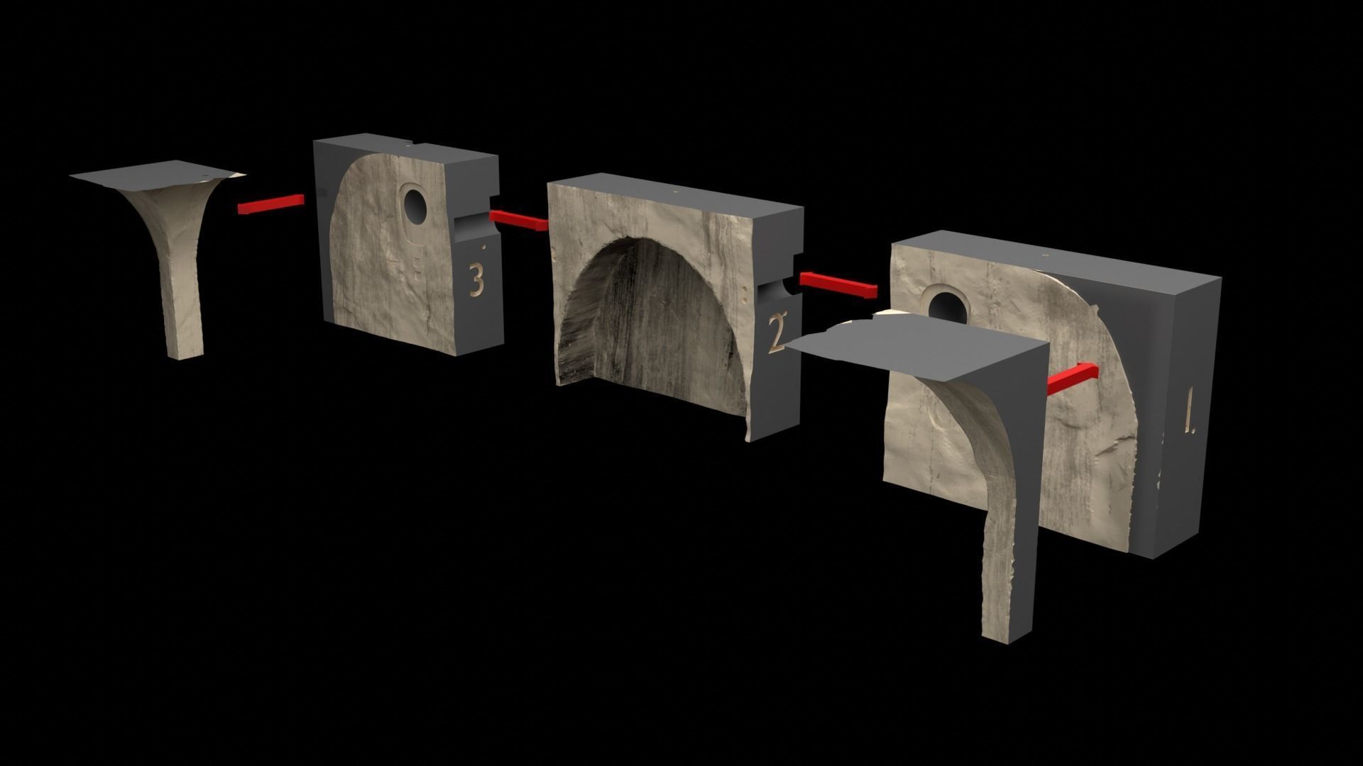 Jabbas Throne Area - complete set - 1-12 Blackseries 3D Model Collection_35