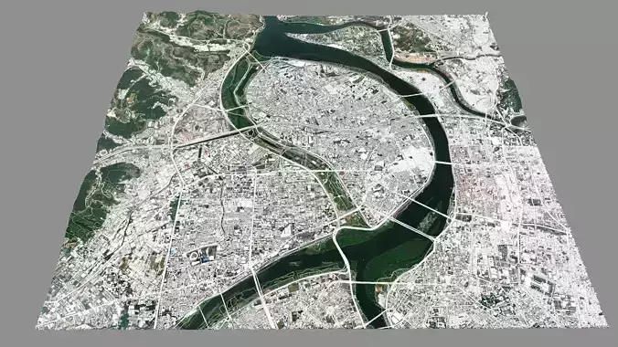Cityscape New Taipei City Taiwan 3D model
