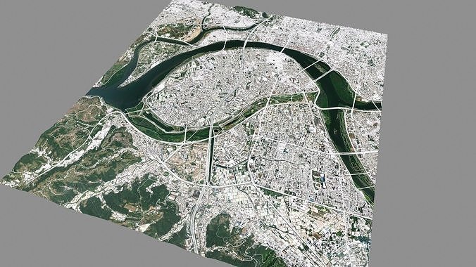 Cityscape New Taipei City Taiwan 3D model 3