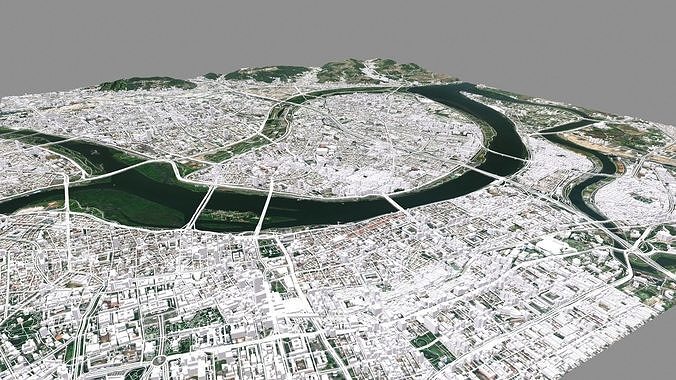 Cityscape New Taipei City Taiwan 3D model 2