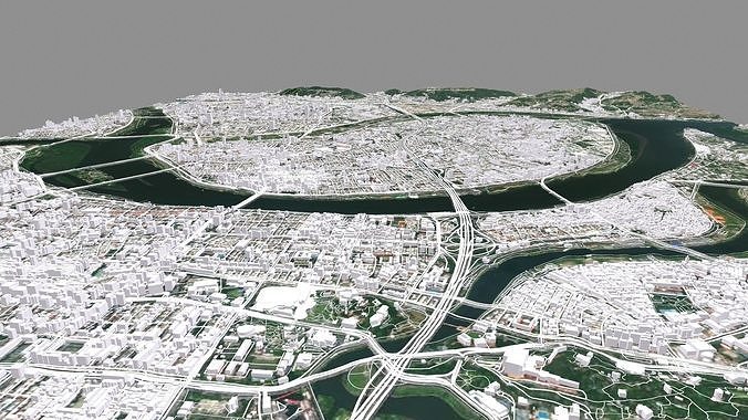 Cityscape New Taipei City Taiwan 3D model 4