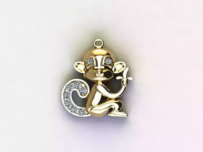 Monkey pendant jewelry 