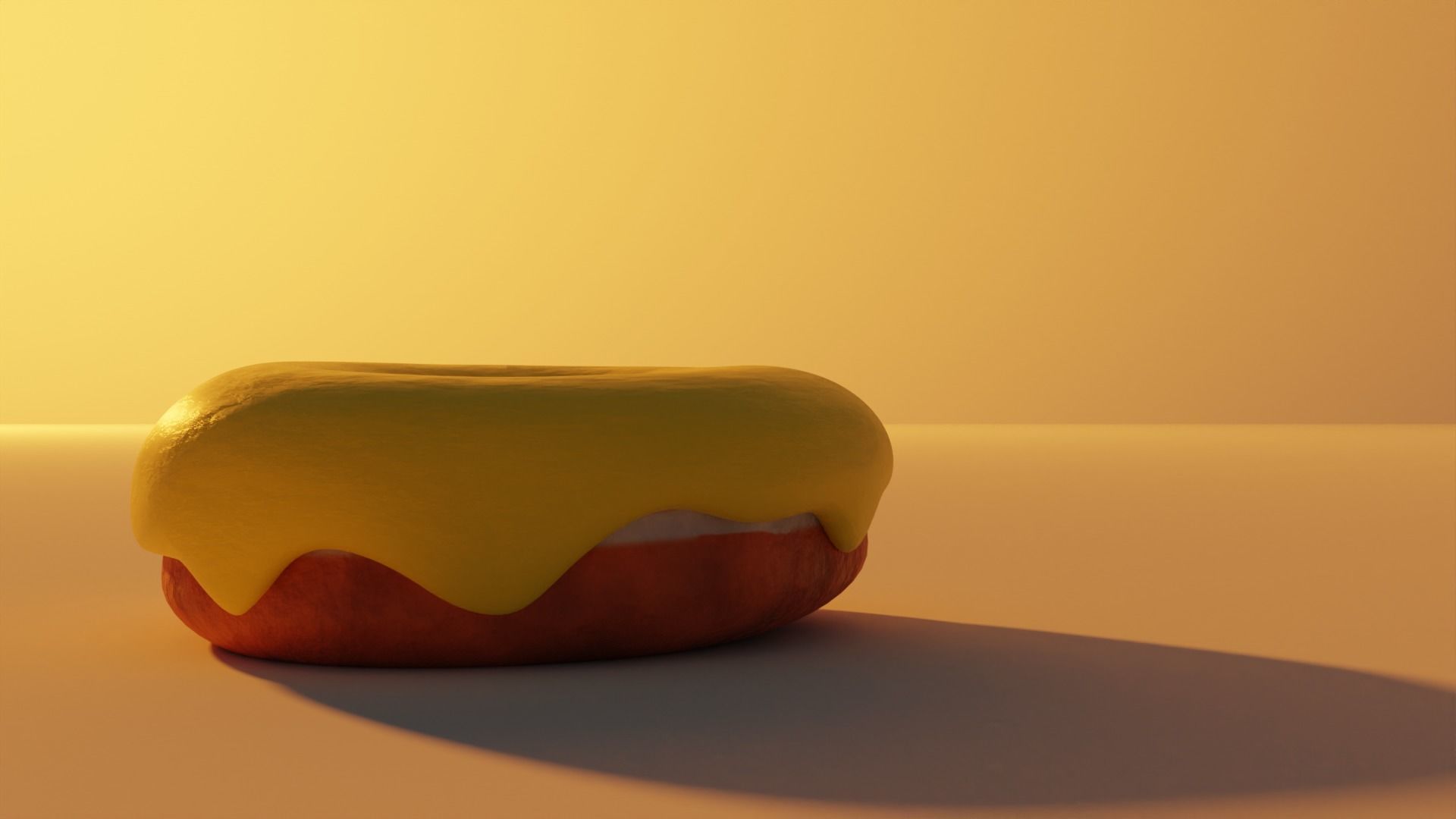 donut low-poly game ready with icing Low-poly 3D model_1