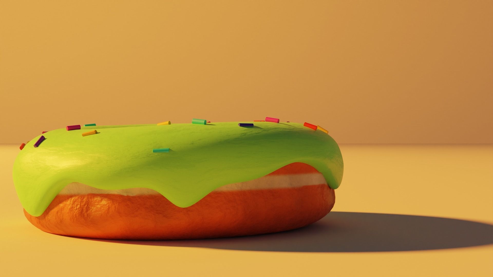 donut low-poly game ready with icing Low-poly 3D model_2