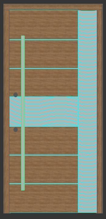 door wood Low-poly 3D model_1