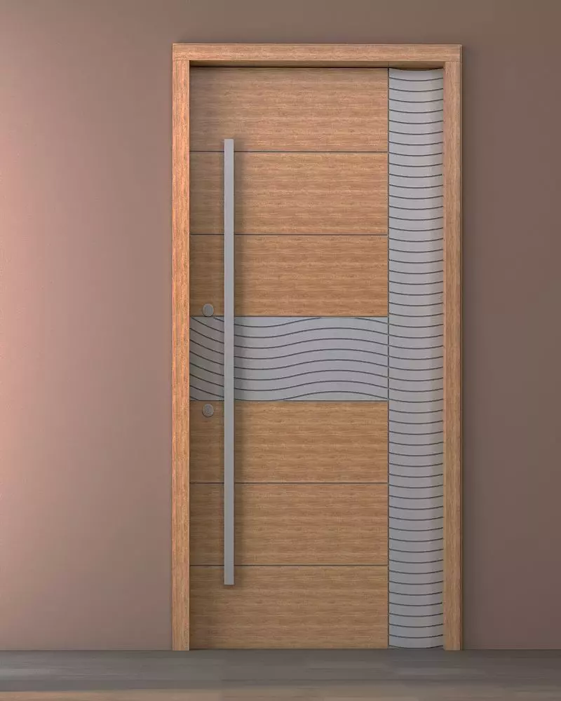 door wood Low-poly 3D model_0