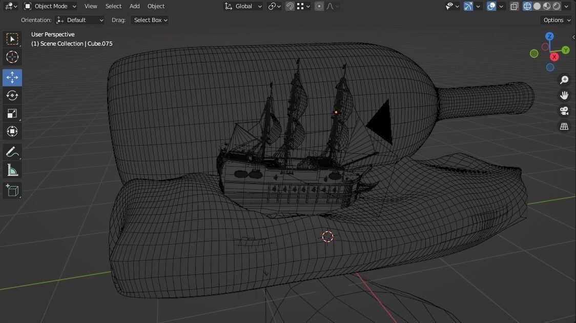 Ship in bottle 3D model_4