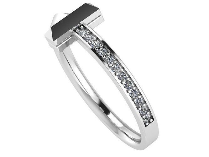 Pyramid Style Rings Wg Rectangular Pyramid Style Ring 0432 3D model 3D printable | CGTrader