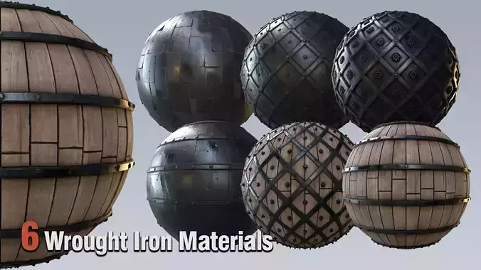 6 Wrought Iron Materials Texture
