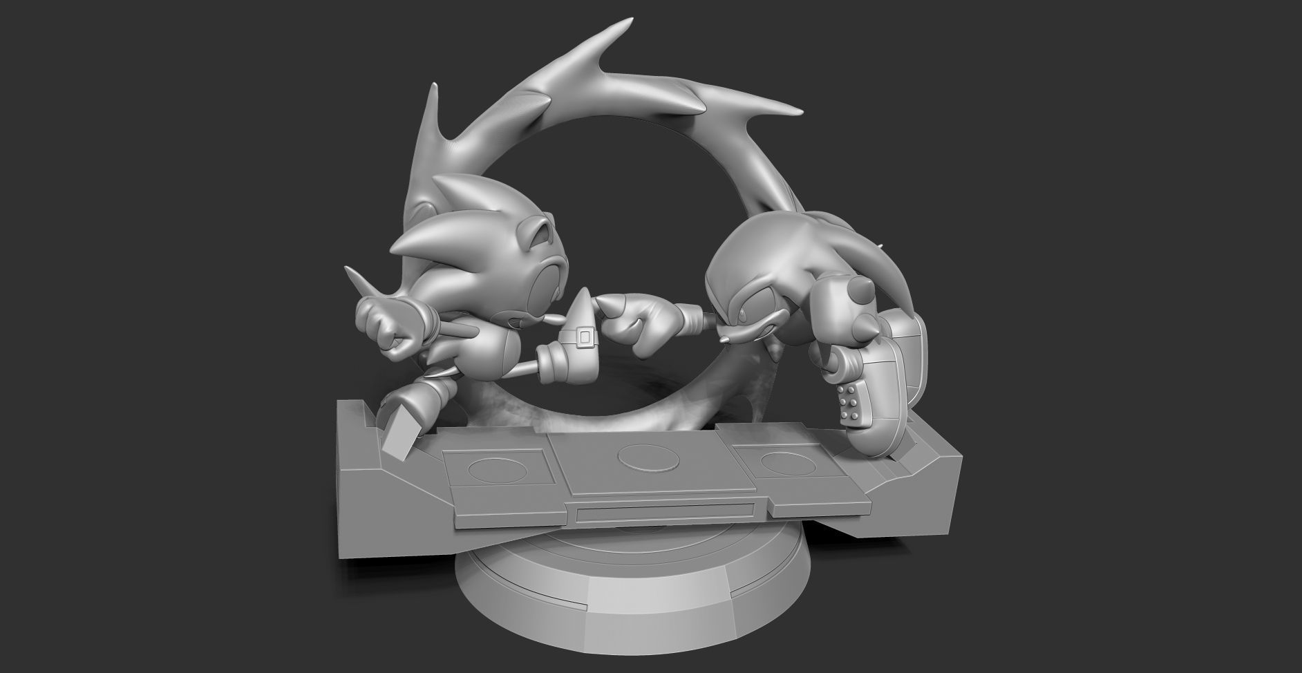 Sonic versus Knuckles 3D print model_21