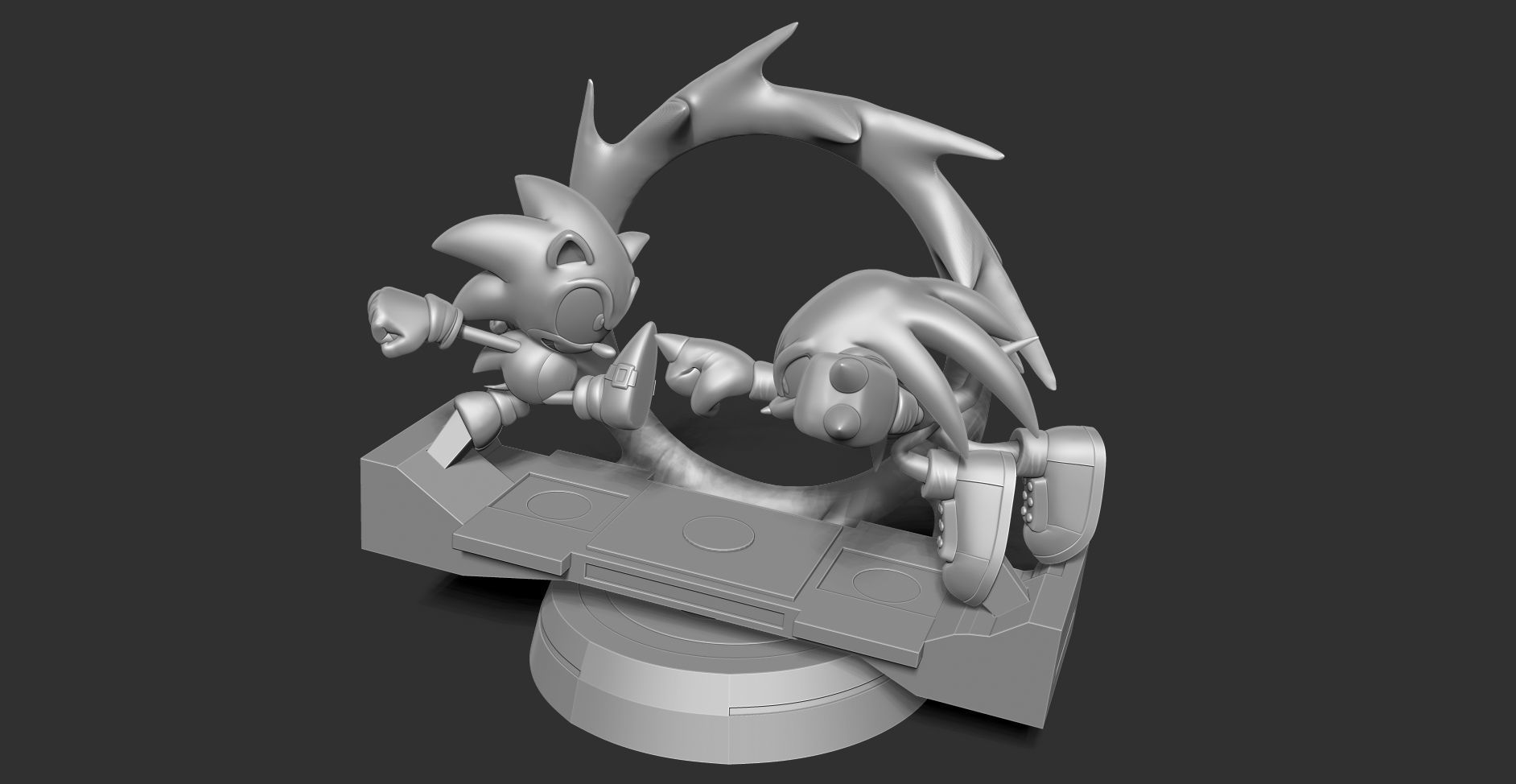 Sonic versus Knuckles 3D print model_19