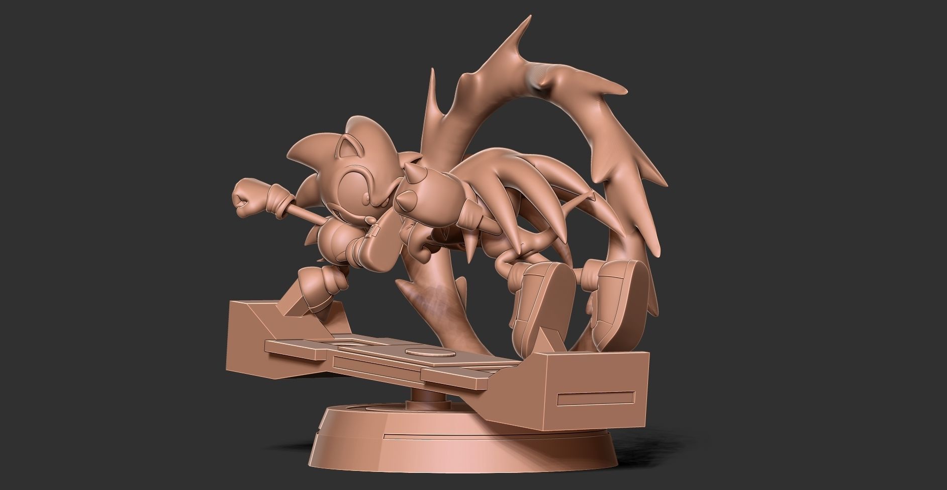 Sonic versus Knuckles 3D print model_17