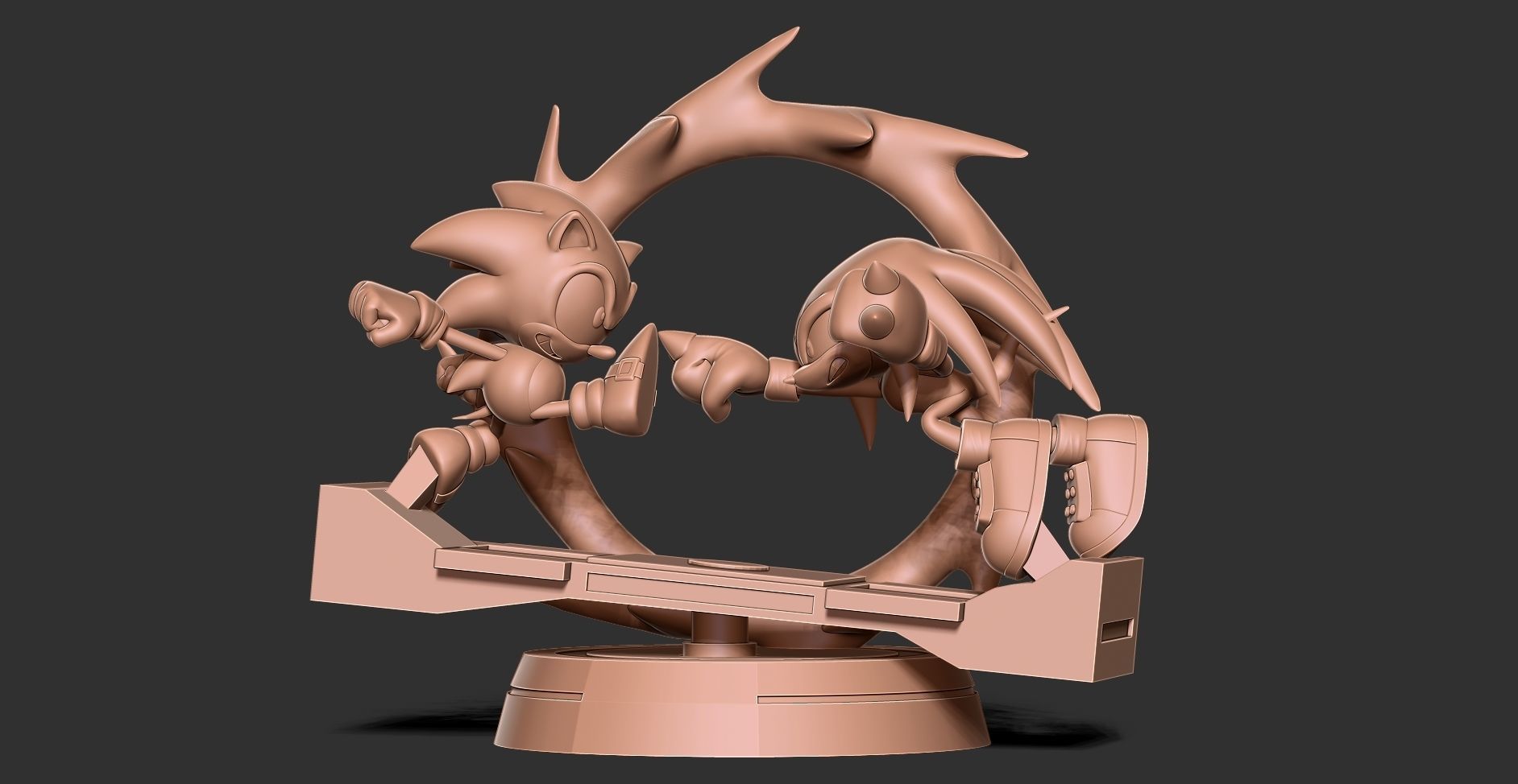 Sonic versus Knuckles 3D print model_13
